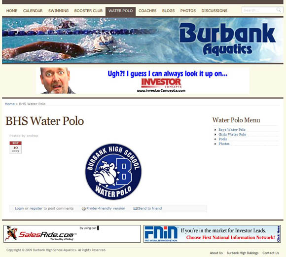 Burbank Aquatics Water Polo