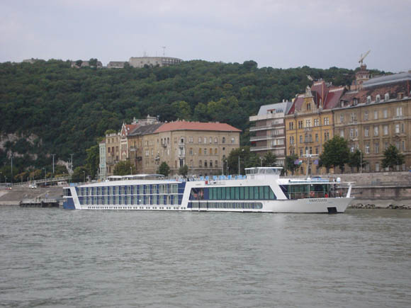 International tourist boat on the Duna in Budapest