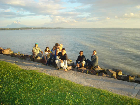 Friends at the Balaton lake