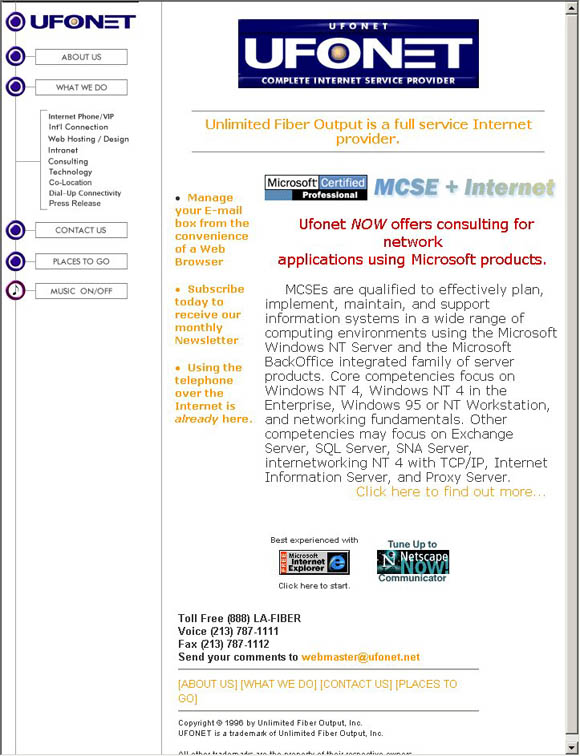 Unlimited Fiber Output Home Page