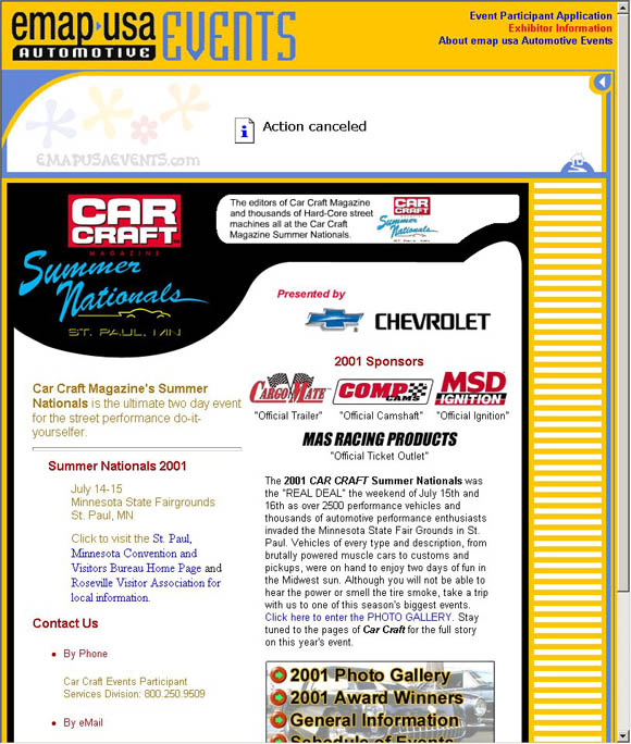 Car Craft Magazine Summer Nationals Home Page