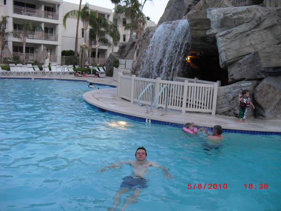 The water in the pool was so nice and warm