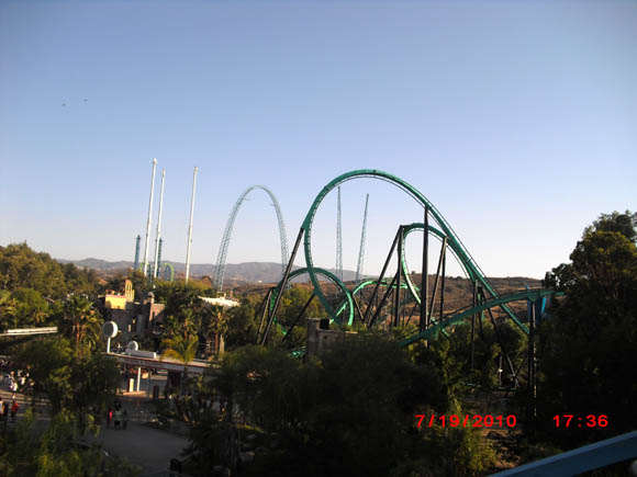 Some rides such as the Dive Devil from a distance