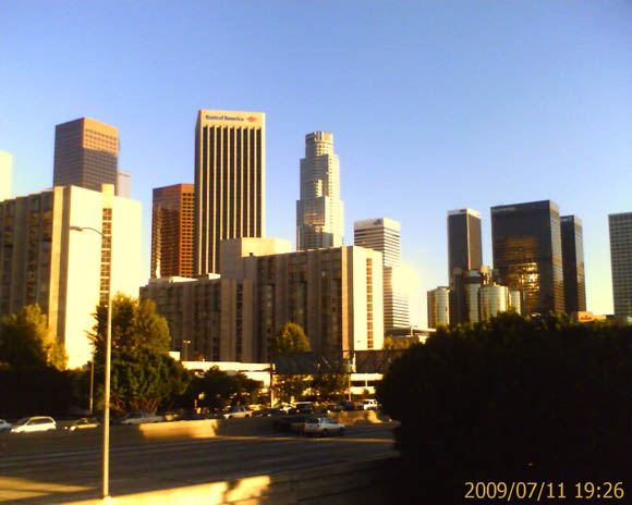 Downtown Los Angeles from a nearby condo
