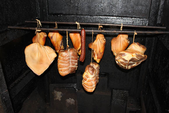 Hungarian meat smokehouse